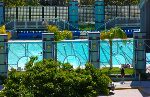 beautiful outdoor swimming pool