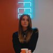 young woman with long hair 