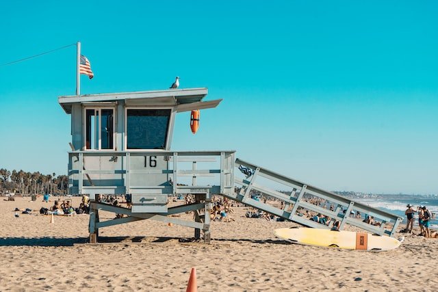 lifeguard station on beach