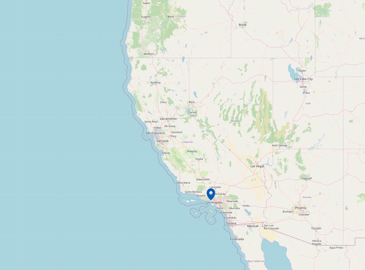 map of California and neighboring states